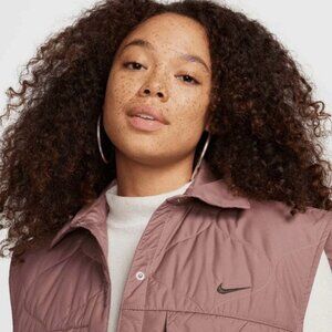 Nike Women's Quilted Jacket Vest Smoky Mauve Size M